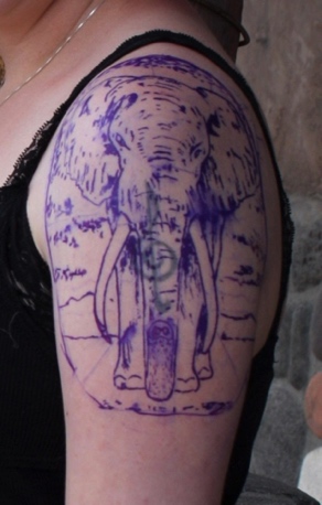 Elephant (Before w/stencil)